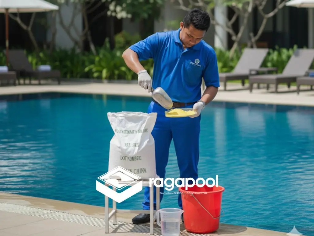 takaran PAC untuk kolam renang